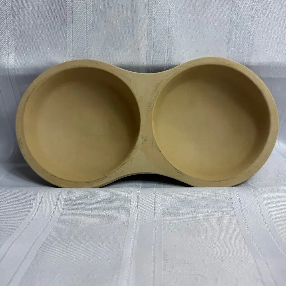 Pampered Chef USA Made Dual Stoneware Microwave‎ Egg Cooker Bowl Set NWOB
